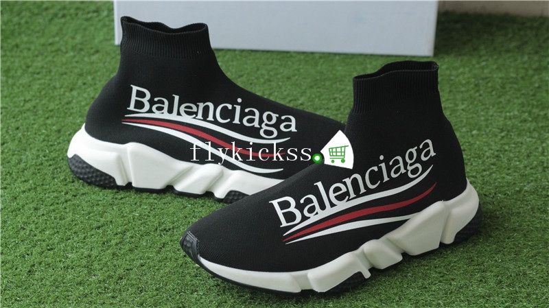 Balenciaga Pattern Speed Trainer Sock Black